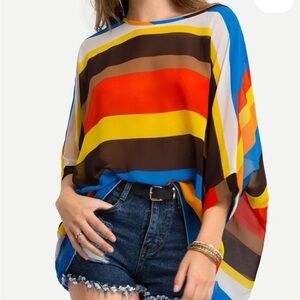 SHEIN Multicolor Striped Blouse